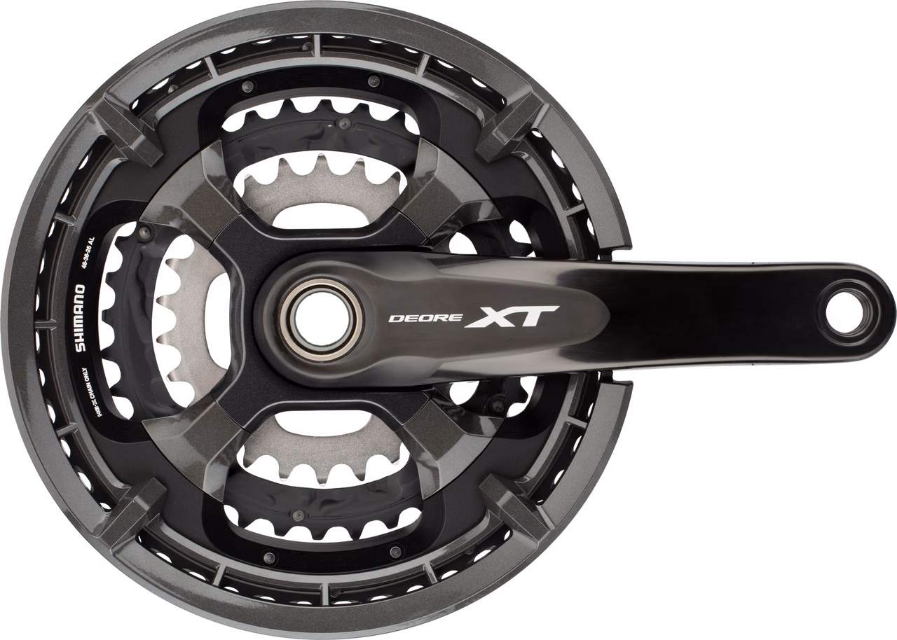 Shimano XT Kurbelgarnitur FC-T8000 Hollowtech II mit Kettenschutzring Lagerräumung