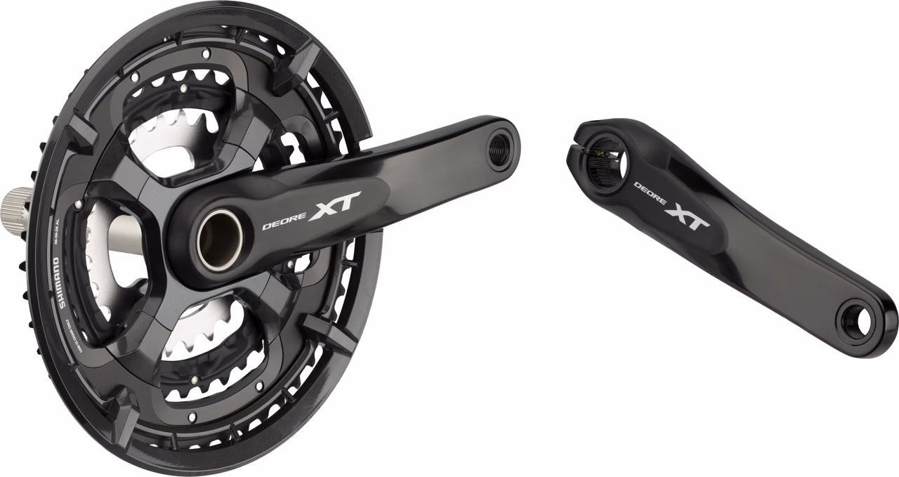 Shimano XT Kurbelgarnitur FC-T8000 Hollowtech II mit Kettenschutzring Lagerräumung