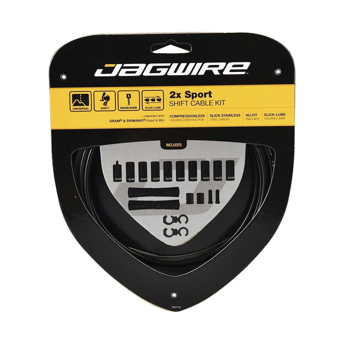 JAGWIRE SPORT SHIFT 2X Schaltwerk Kabel- und Hüllen-Set Schwarz