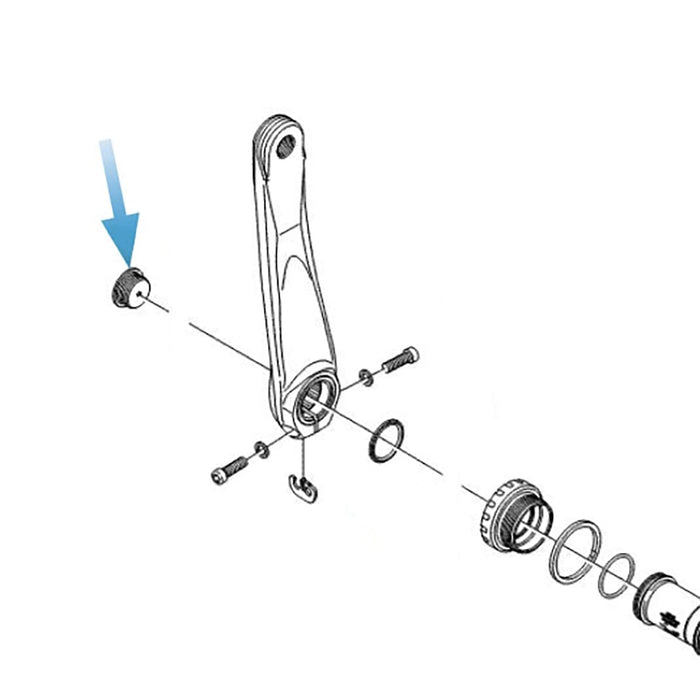 Kurbelmutter links SHIMANO FC-M582 DEORE / SLX / XT Exklusivangebot