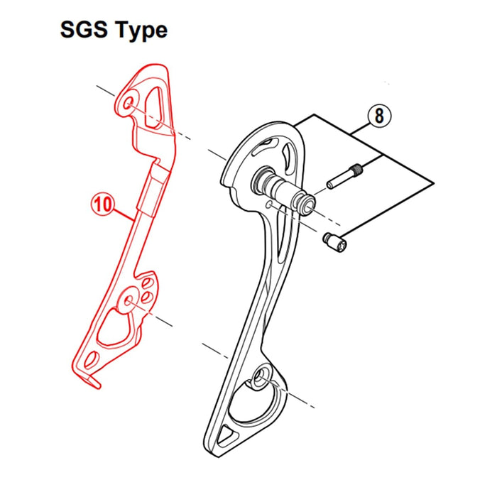 SHIMANO XT RD-M786-SGS Interne lange Schaltgabel für den Hinterbau Vatertagsangebot