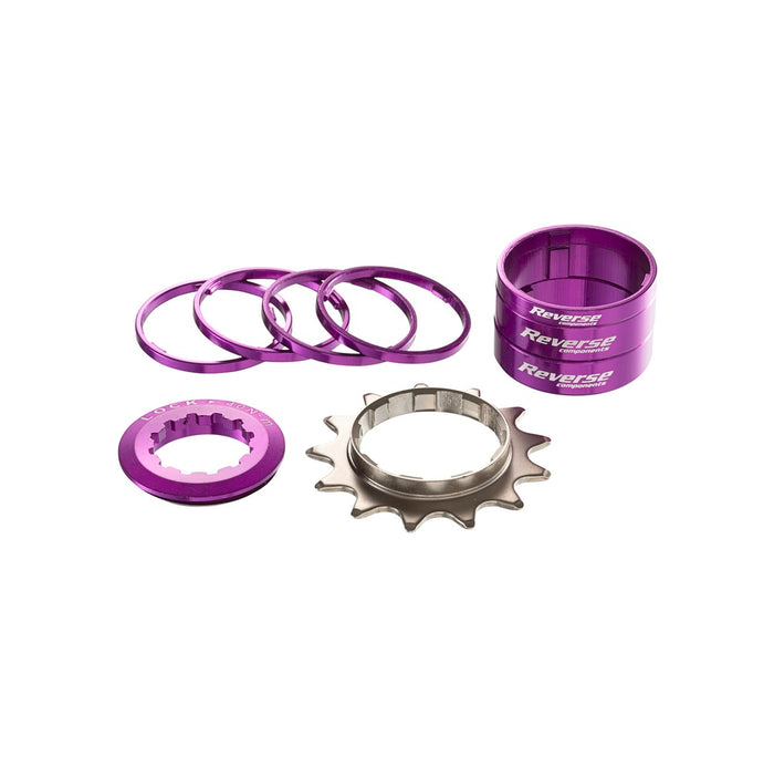 Single Speed Kit mit Ritzel 13 Zähne REVERSE COMPONENTS Violett Riesige Ersparnisse