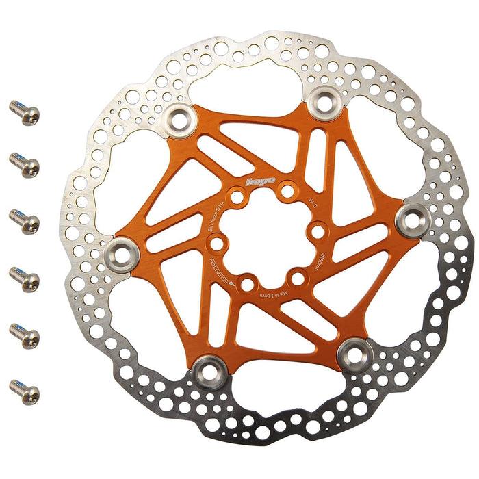Schwimmende Scheibe HOPE X2/E4/V4 6 Löcher Orange Fabrikverkauf
