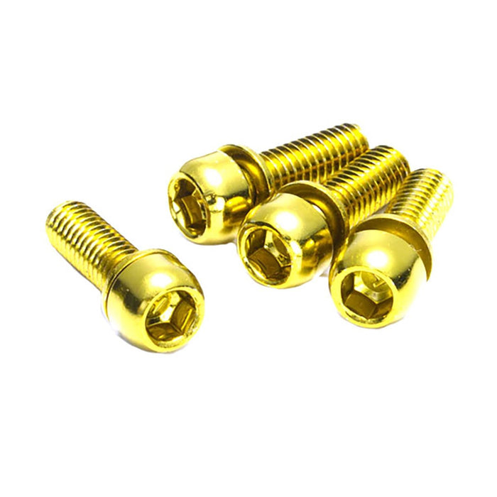 REVERSE Steigbügelschraube M6 x 18 mm Gold 4 Stück Riesige Rabatte